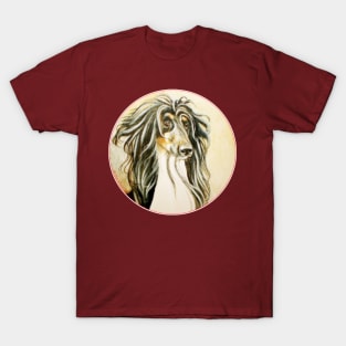 Black and Tan Afghan Hound. T-Shirt